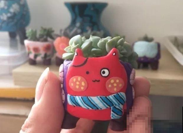 抢了侄子的橡皮泥，竟然拿去做花盆，比买的还好看！
