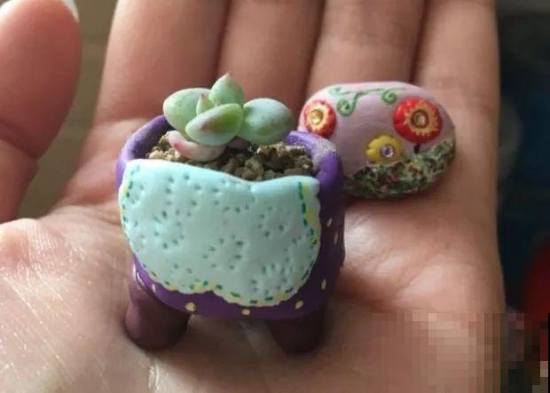 抢了侄子的橡皮泥，竟然拿去做花盆，比买的还好看！