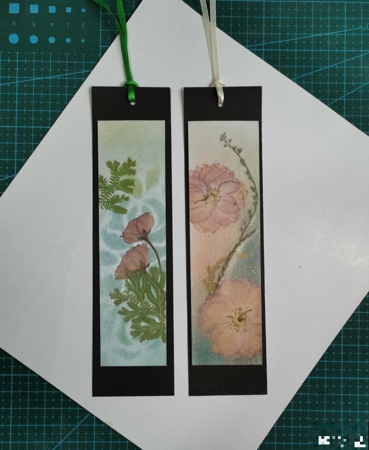 花瓣叶子摘下来，烘干后压一压，就能变成画！