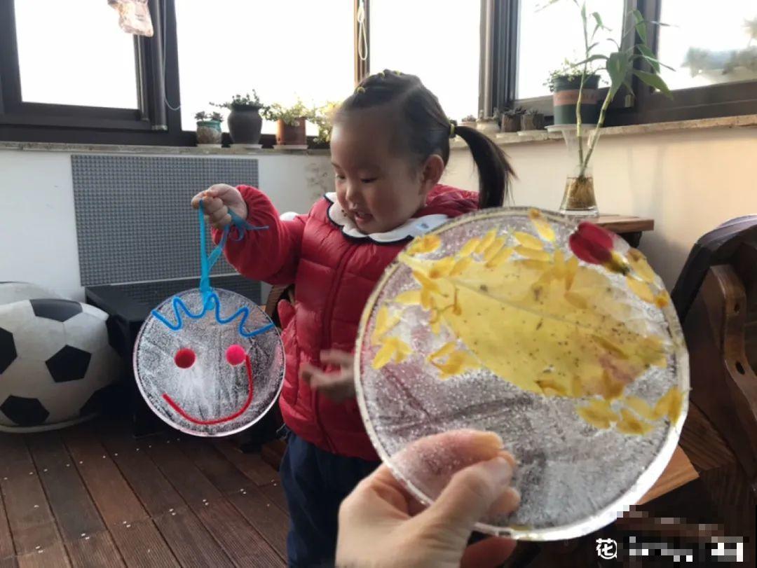 水里摆上花朵，室外冻一冻，简直美翻了！